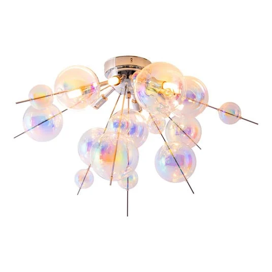 Plafón Explosion de cristal, 6 luces