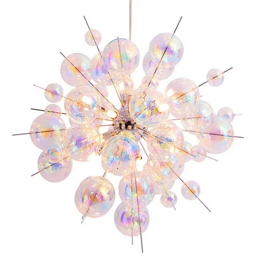 Lámpara colgante Explosion de cristal, 10 luces