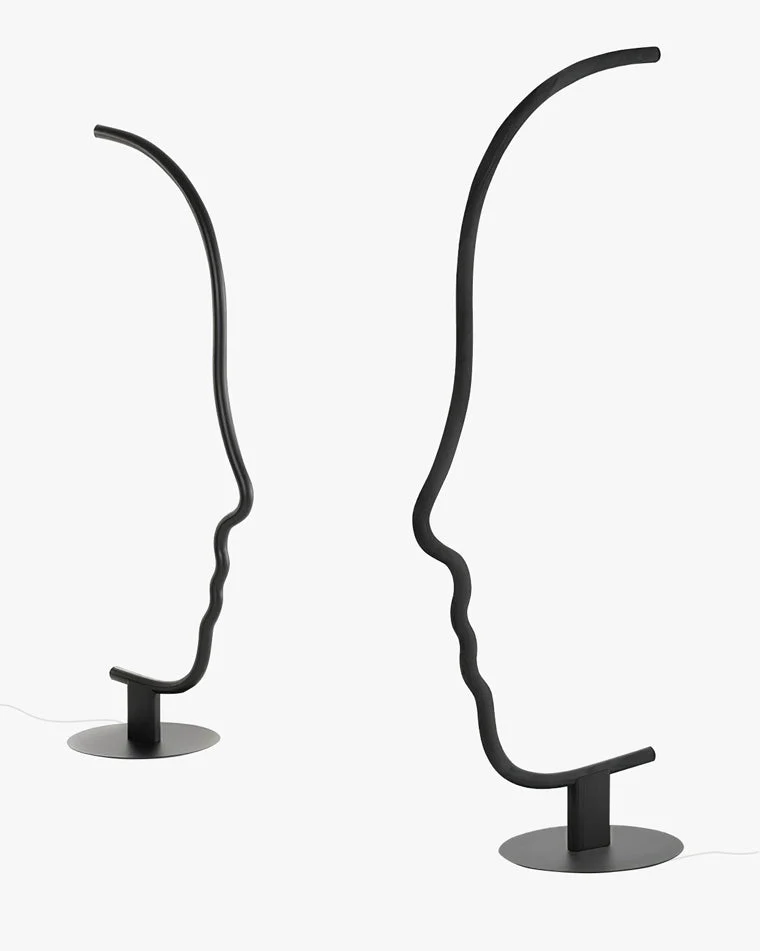 Lámpara de pie escultural con perfil facial WOMO-WM7002