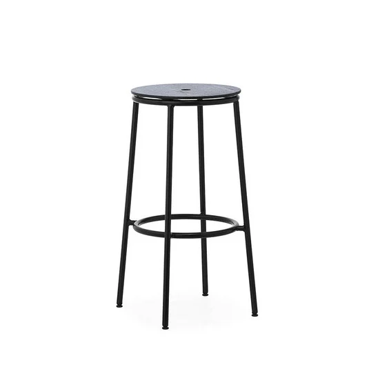Taburete Circa 75 cm negro acero roble - Normann Copenhagen