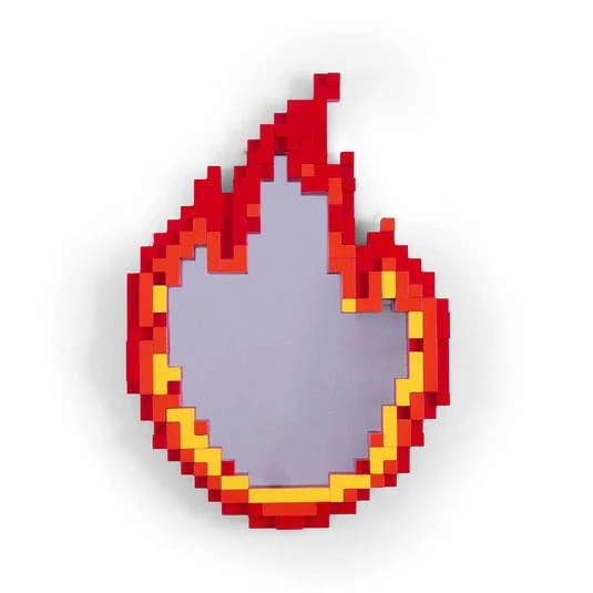 Espejo Flame Pixel rojo/naranja/amarillo - SELETTI
