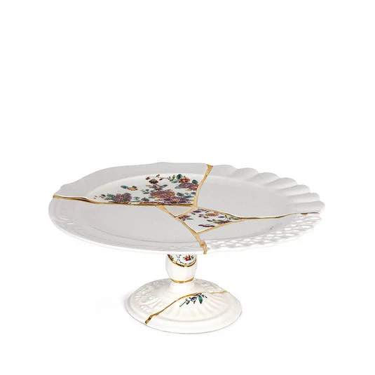 Plato Kintsugi dorado/multicolor - SELETTI