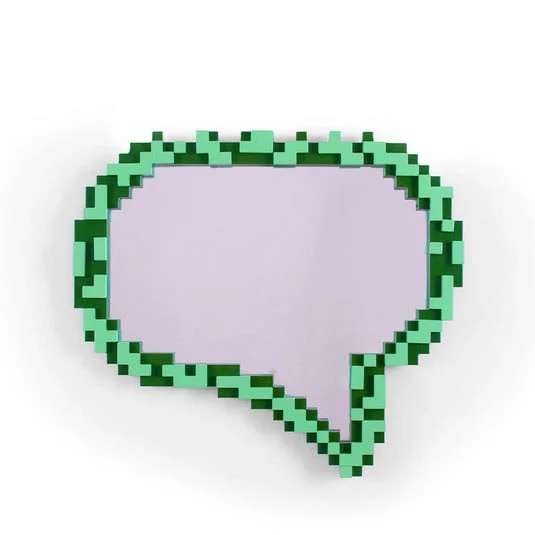 Espejo Message Pixel Green - SELETTI