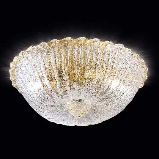 Lámpara de techo Budino oro transparente 30 cm