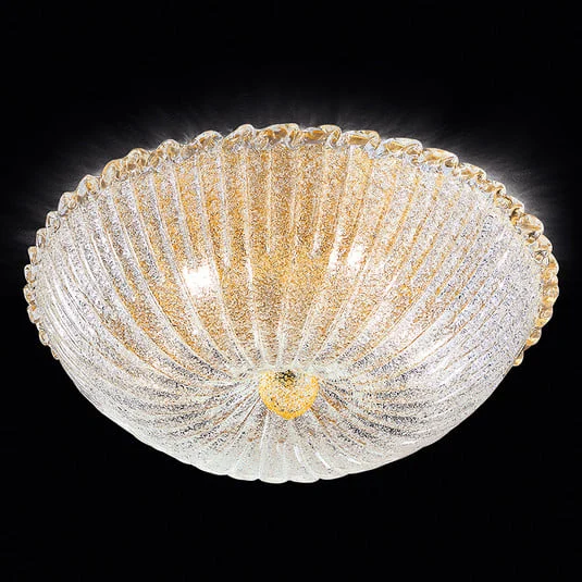 Lámpara de techo Budino oro transparente 50 cm