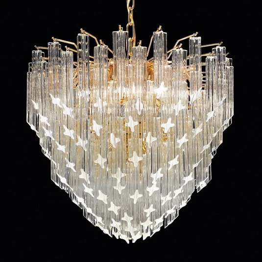 Colgante Pioggia, chapado oro 24 quilates, Ø 55 cm