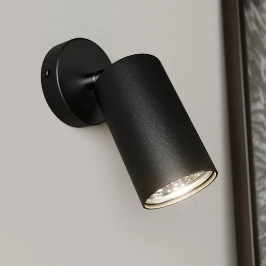 Foco de pared Eye Spot 1 luz, negro