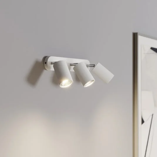 Foco de pared Eye Spot de 3 luces, blanco