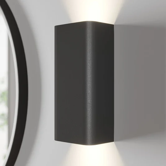 Aplique de pared Bergen up & down, grafito