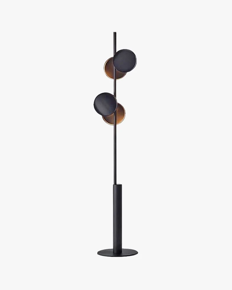 Lámpara de pie WOMO negra con poste - WM7037