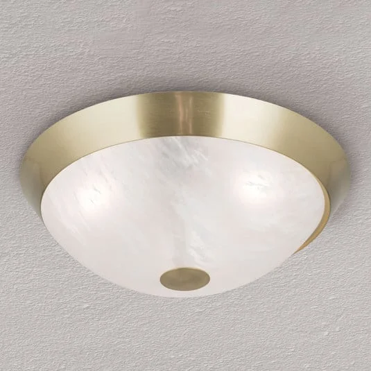 Plafón Jaya clásico con pantalla de vidrio, 34 cm