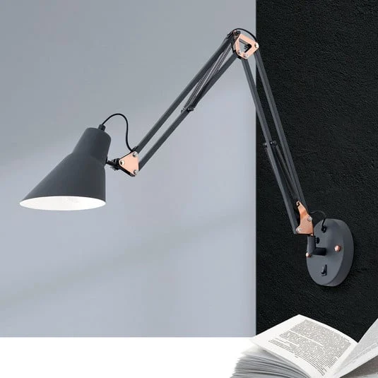 Aplique de pared Bachelor con equilibrador de muelle e interruptor