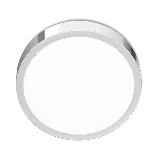 Plafón LED Bully, cromo, Ø 14 cm