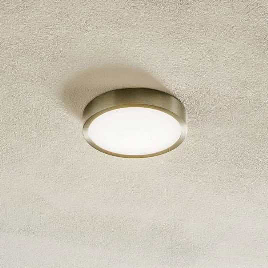 Bully Plafón LED, níquel mate, Ø 14 cm