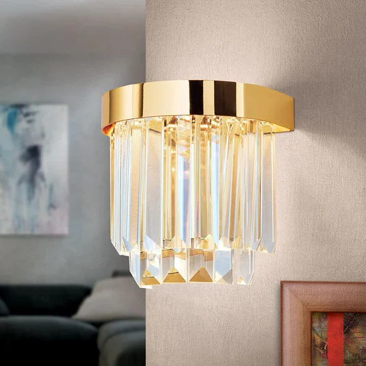 Aplique LED Prism con up y downlight, oro