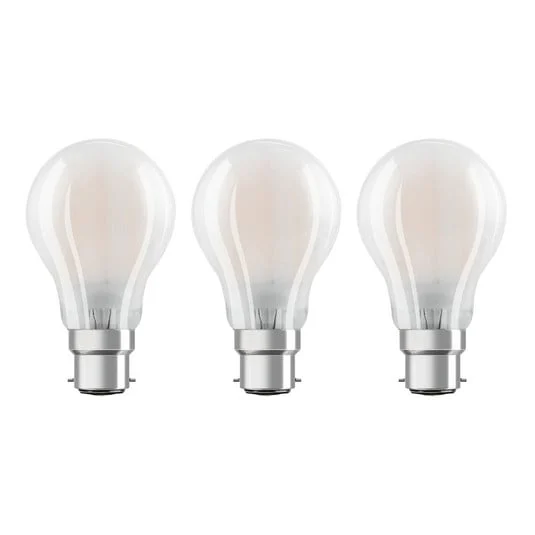 OSRAM bombilla LED B22d Classic 827 6,5W set3 mate