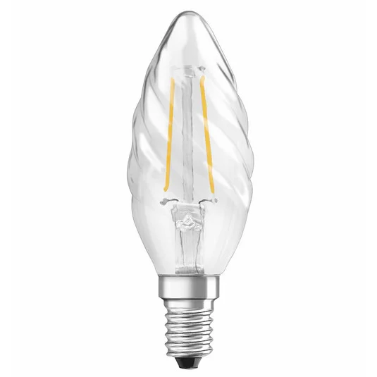 OSRAM bombilla vela LED E14 2,5W 827 girado