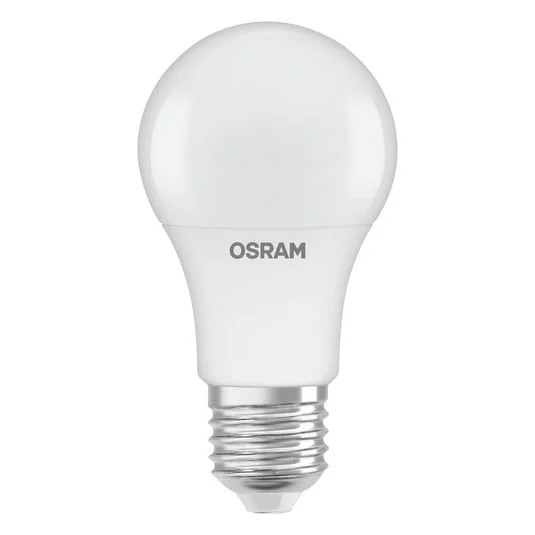 Bombilla LED OSRAM, E27, 4,9 W, opal, sensor de luz diurna