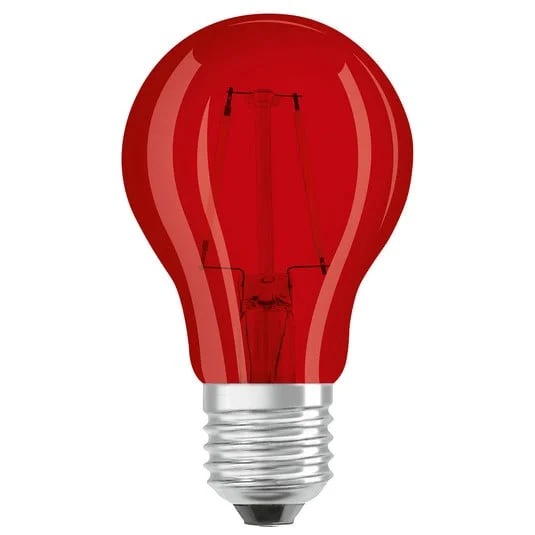 OSRAM bombilla LED E27 Star Décor Cla A 2.5W, roja