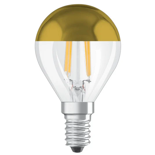OSRAM bombilla LED E14 Espejo CLP oro 4W 2.700K