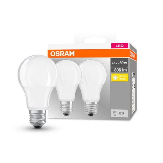 Bombilla LED OSRAM Classic E27 8 W 2700 K 806 lm, paquete de 2
