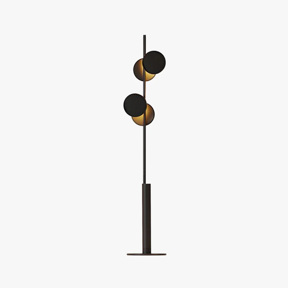 Mira Moderna Diseño Metal LED Lámpara de Pie Negra