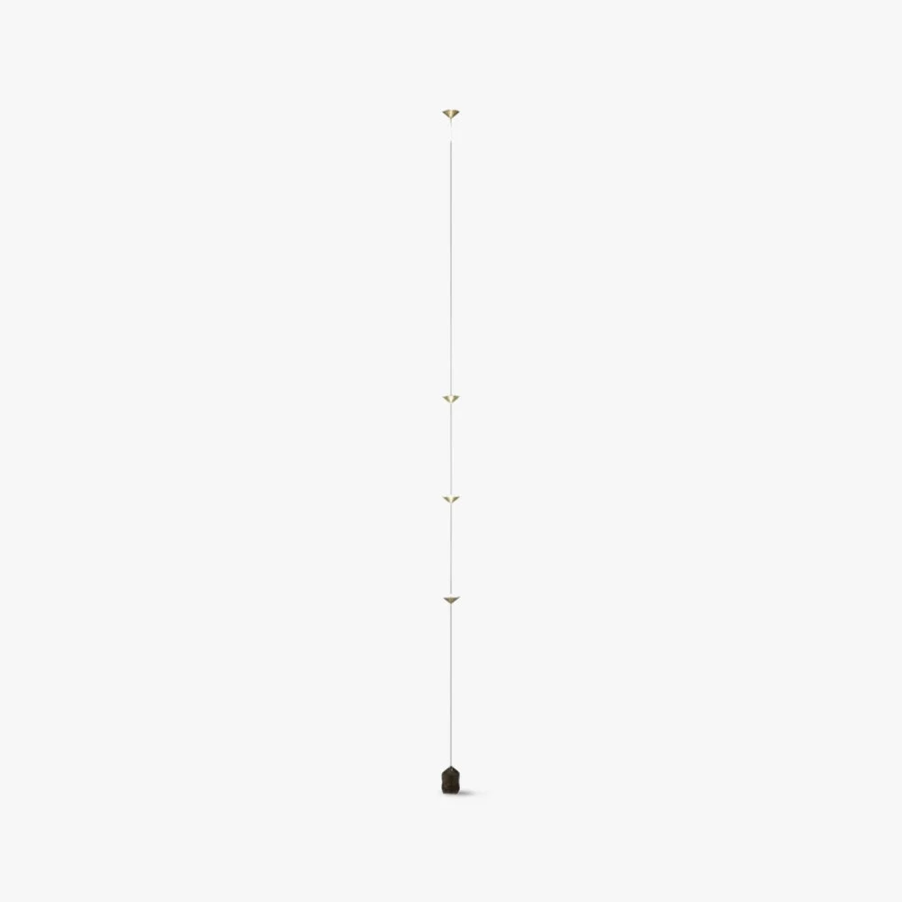 Mira Minimalista Lineal Metal/Acrílico Lámpara de Pie Oro