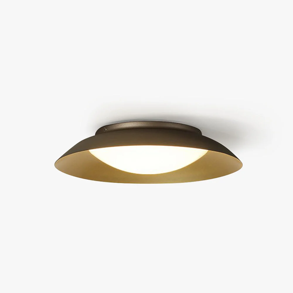 Arisha Moderna Redonda Metal LED Lámpara de Techo Cobre