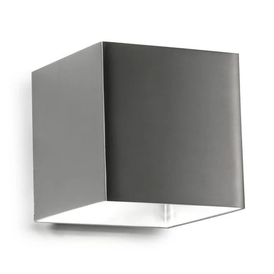 Aplique cuadrado LED Basic, níquel