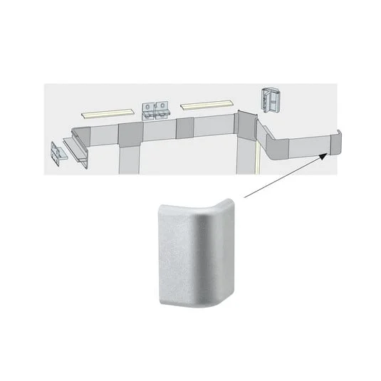 Tapa terminal p. sistema de tiras LED Duo Profil