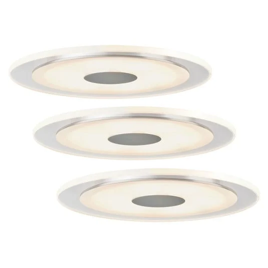 Sencilla lámpara empotrable LED Whirl, set de 3 u.