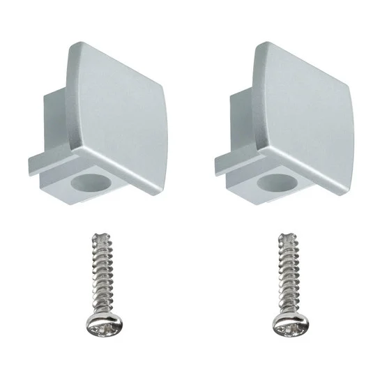 Paulmann URail tapa terminal set de 2 cromo mate