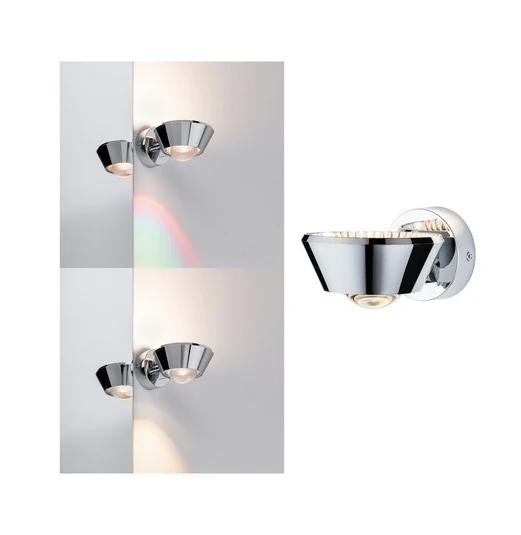Paulmann Sabik Aplique de pared LED cromo
