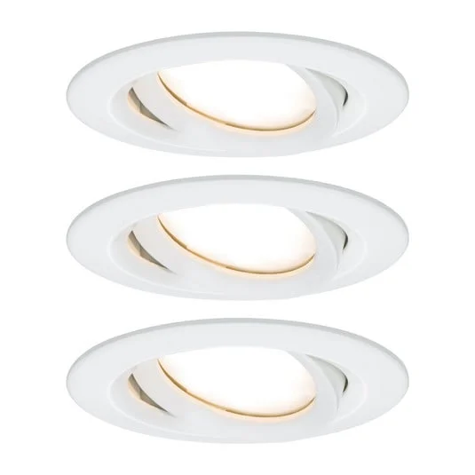 Foco LED Paulmann Nova Plus Coin, juego de 3, redondo, blanco, 2700 K, IP65