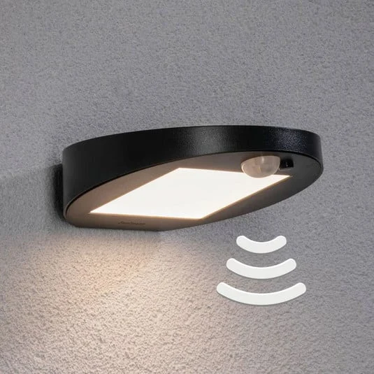 Aplique LED solar para exterior Paulmann Ryse, antracita