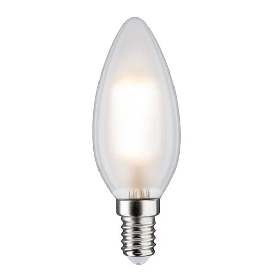 Bombilla vela LED E14 5W 2.700K mate atenuable