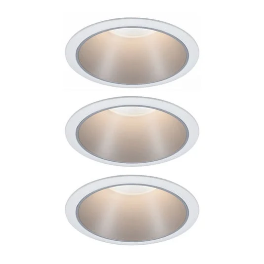 Paulmann Cole Foco LED plateado-blanco, juego de 3