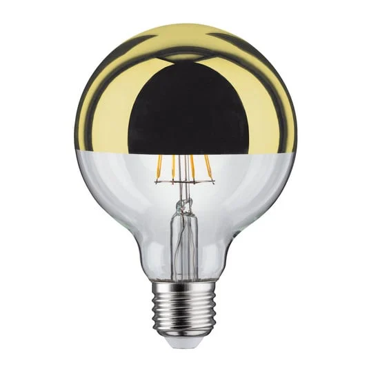 Bombilla LED E27 827 6,5W cabeza espejo oro