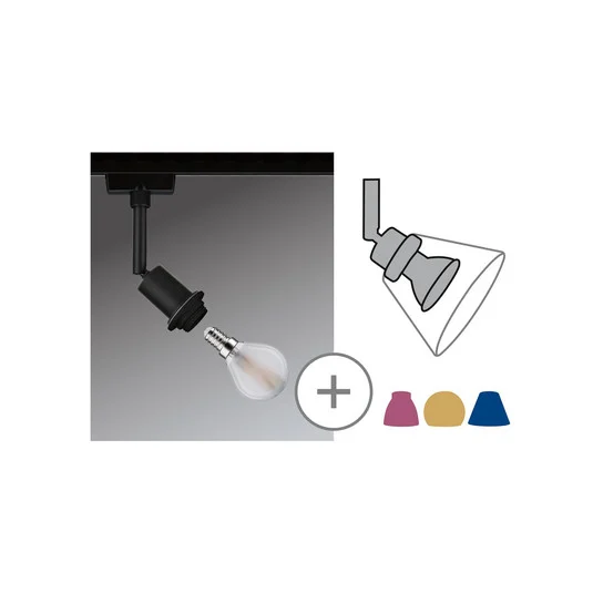 Paulmann URail DecoSystems foco E14 negro mate