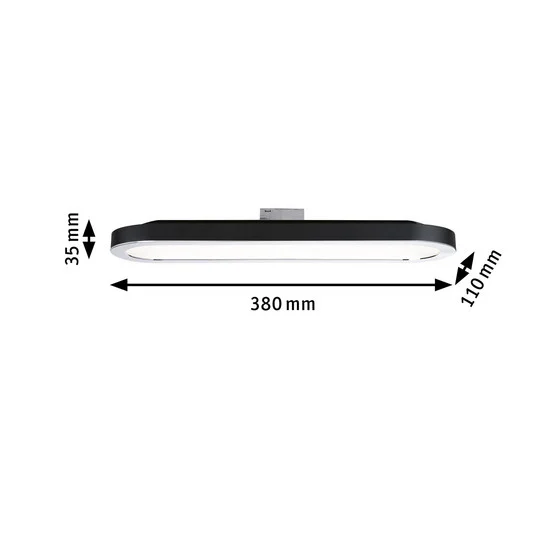 Paulmann URail panel LED 7W 2.700K negro mate