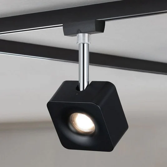Paulmann URail foco Cube negro atenuable 4.000 K