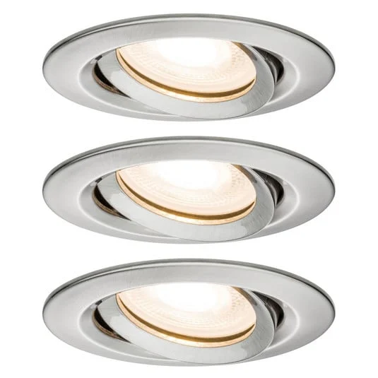 Foco empotrable LED Paulmann Nova, atenuable, IP65, hierro