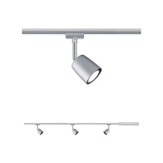 Paulmann URail Cover Set, 3 focos, pista, cromado
