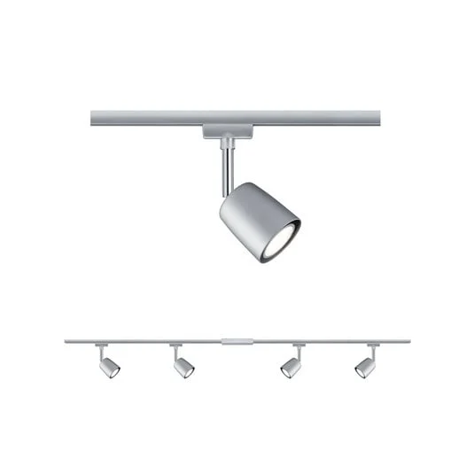 Paulmann URail Cover Set, 4 focos, 2xrail cromado