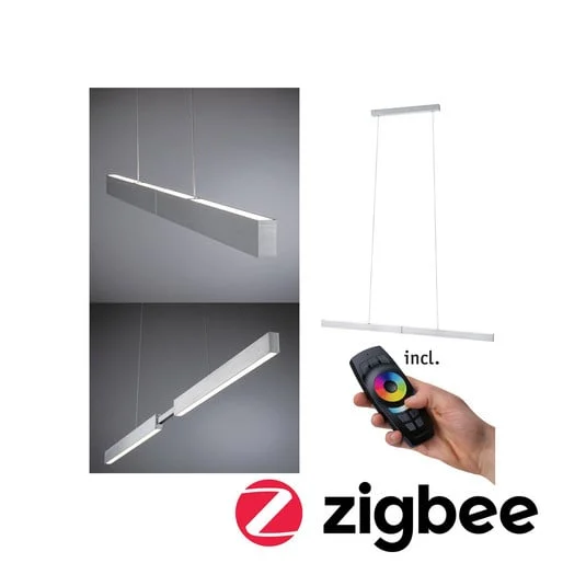 Lámpara colgante LED Aptare de Paulmann, aluminio, 2700 K, inteligente,