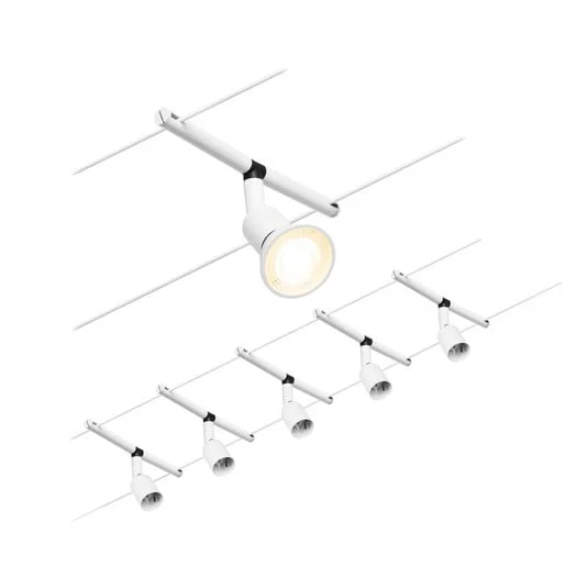 Paulmann Wire Salt sobre cable, 5 luces 5m blanco
