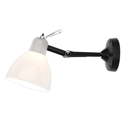 Lámpara de pared Rotaliana Luxy H0 Glam, negro/blanco, cristal