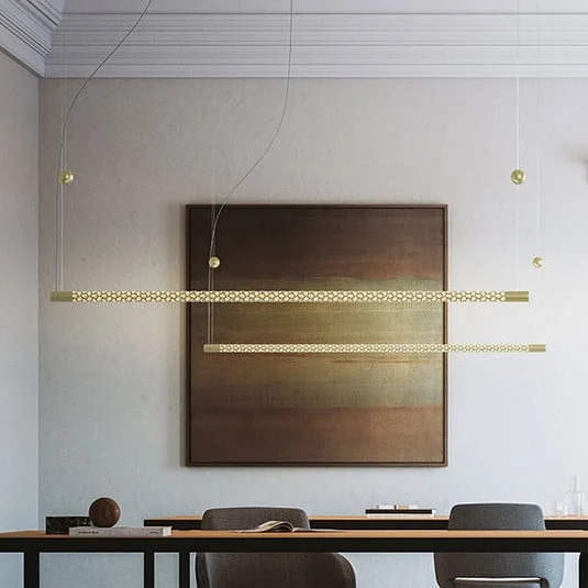 Rotaliana Squiggle H8 colgante LED oro Ø 140cm