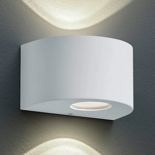 Aplique LED de exterior redondo Rosario, blanco