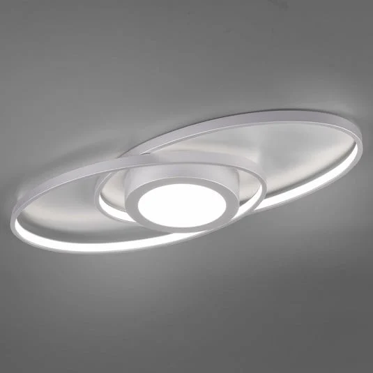 Plafón LED Galaxy, atenuable, color titanio